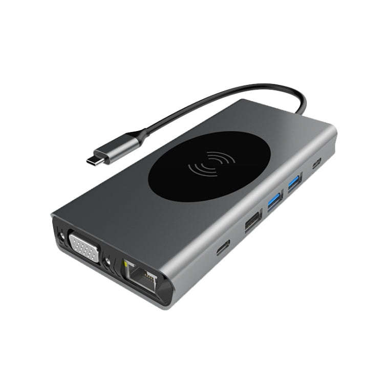 BX13V 13 In 1 Type-C Docking Station Wireless Charging Hub, BX13V