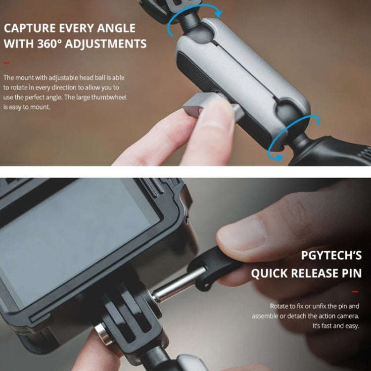 PGYTECH Action Camera Handlebar Mount For Insta360 ONE / ONE R / OSMO Action / GoPro, Handlebar M...