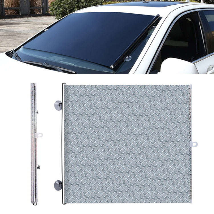 Suction Cup Car Shade Curtain Window Telescopic Roller Blind, Size: 50x125cm Silver Laser, 50x125...