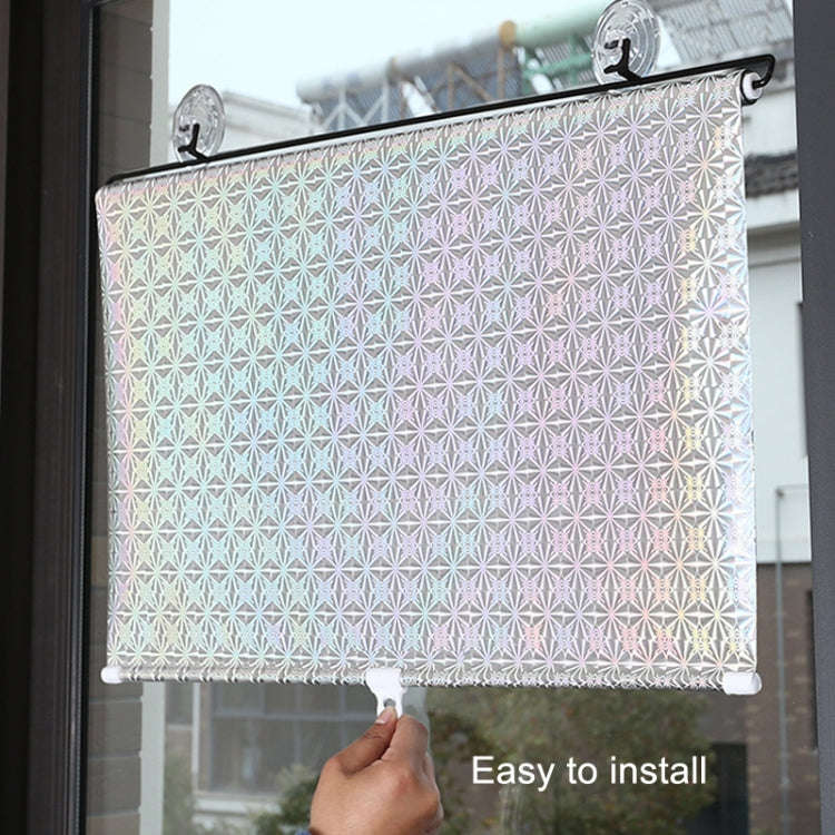 Suction Cup Car Shade Curtain Window Telescopic Roller Blind, Size: 50x125cm Silver Laser, 50x125...