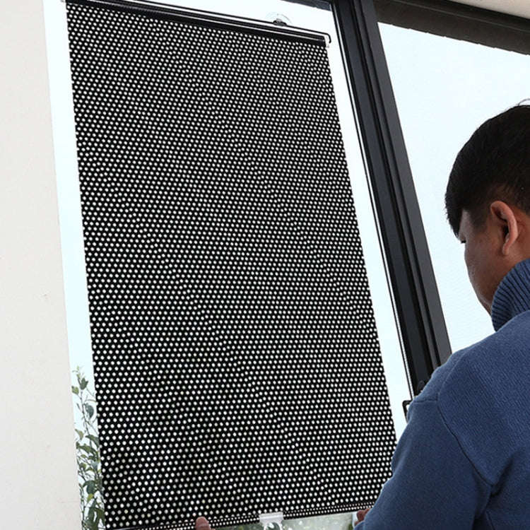 Suction Cup Car Shade Curtain Window Telescopic Roller Blind, Size: 50x125cm Silver Laser, 50x125...