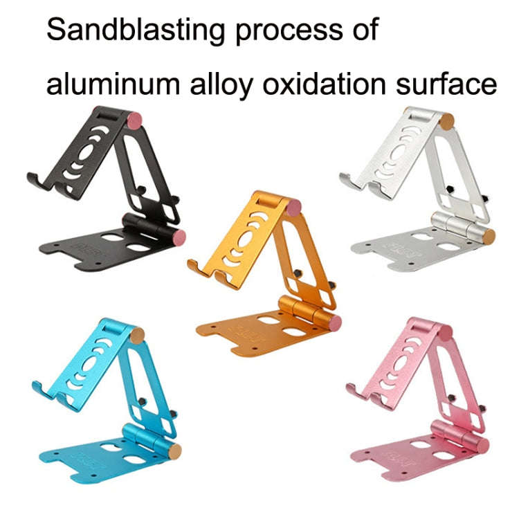 XY-02 Folding Live Aluminum Alloy Desktop Tablet Computer Mobile Phone Bracket, Blue, Gold, Silve...