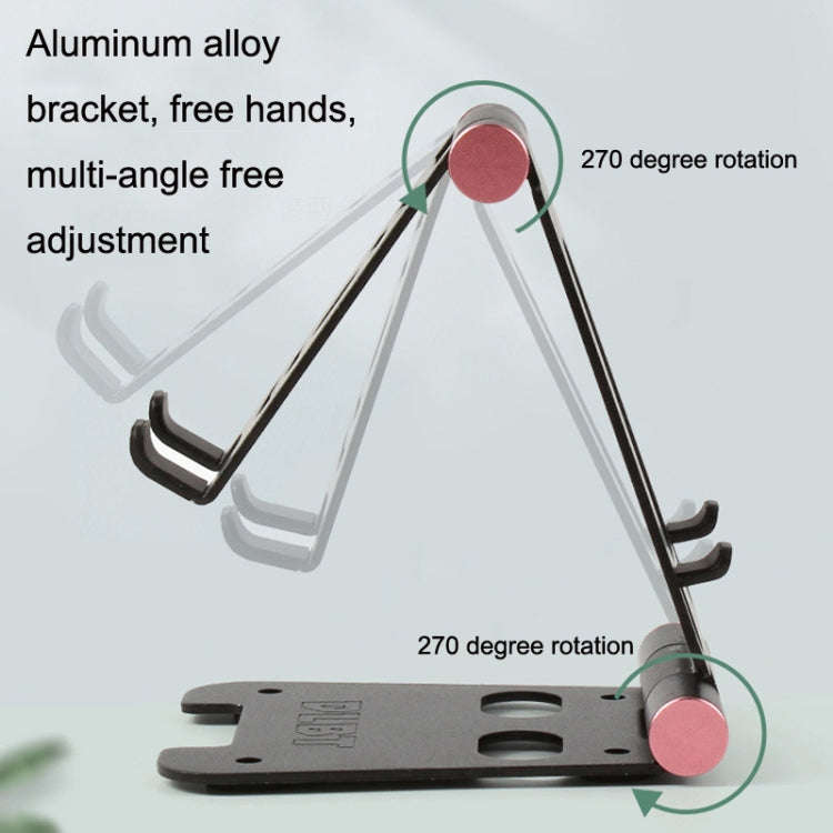 XY-02 Folding Live Aluminum Alloy Desktop Tablet Computer Mobile Phone Bracket, Blue, Gold, Silve...