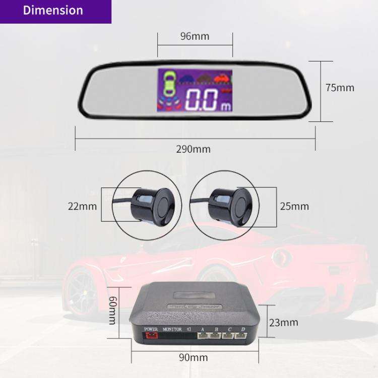 Wireless Radar with LED Display Automatic Alarm Reversing Assist, PZ314W