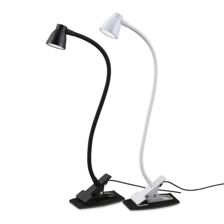 668A001 USB 360 Degree Bend Hose Desk Lamp, Spec:, White Stepless Dimming, Black Stepless Dimming...