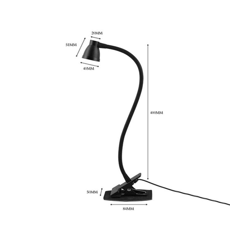 668A001 USB 360 Degree Bend Hose Desk Lamp, Spec:, White Stepless Dimming, Black Stepless Dimming...
