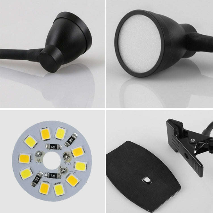668A001 USB 360 Degree Bend Hose Desk Lamp, Spec:, White Stepless Dimming, Black Stepless Dimming...