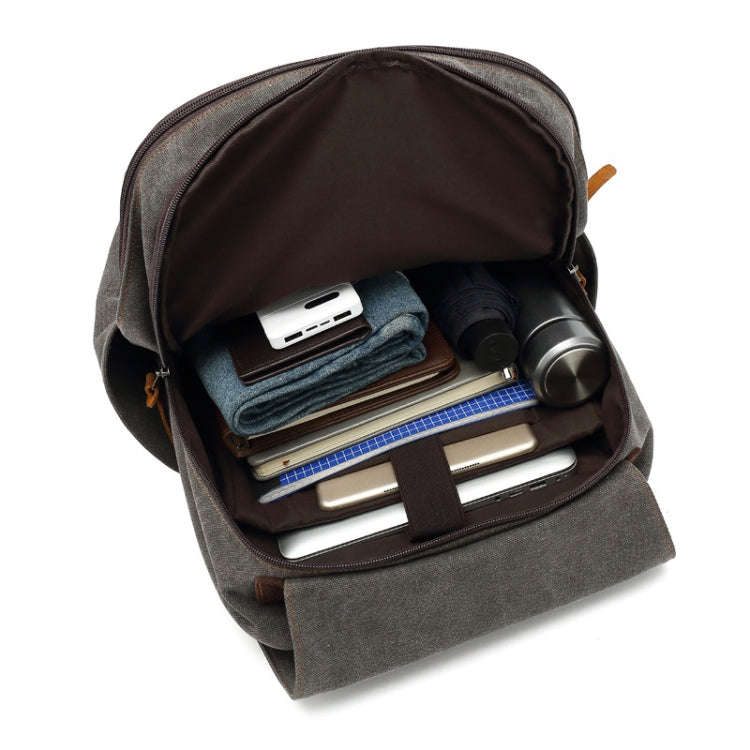 Business Large Capacity Canvas Backpack Outdoor Leisure Travel Computer Bag, Computer Bag