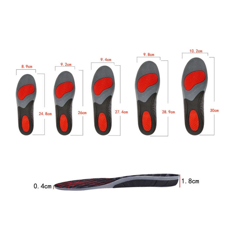 Silicone Shock-absorbing Breathable Sweat-absorbing TPE Insoles, For 36/37cm, For 38/39cm, For 40...