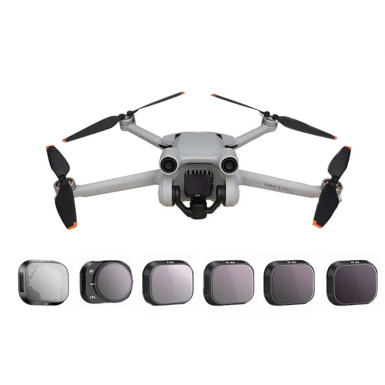 RCSTQ Aluminum Alloy Adjustable Filter Accessories for DJI Mini 3 Pro,Style: UV+CPL+ND8+ND16+ND32...