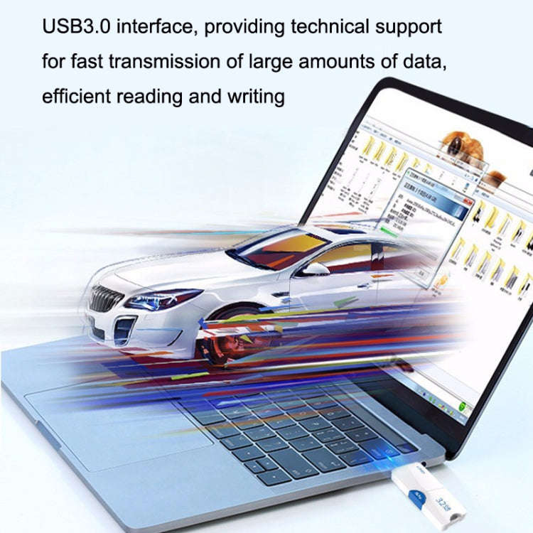 Netac U905 High Speed USB3.0 Retractable Car Music Computer USB Flash Drive, 64GB, 128GB