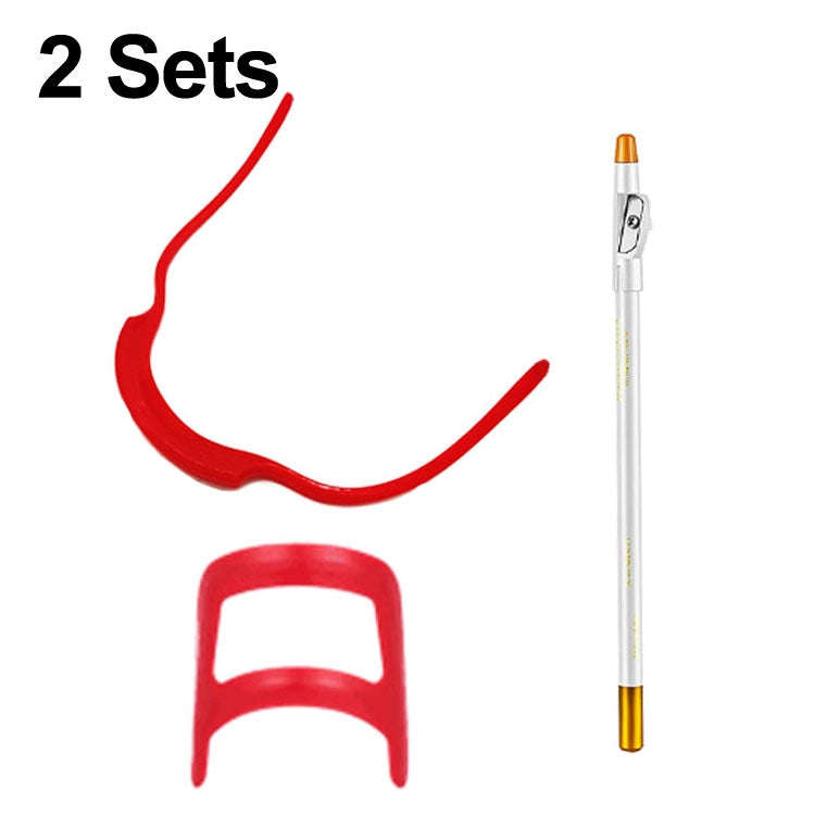 2 Sets Beard Styling Board Shaving Barber Tools, Style:, Shape Ruler+Pen, Shape Ruler+Pen+Bearded...