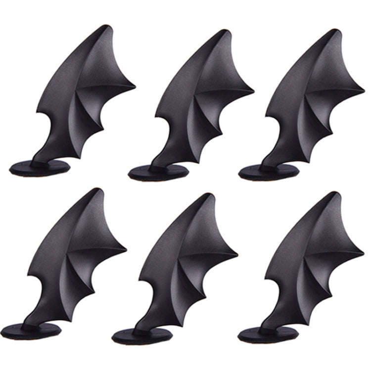 2pcs /Pair Motorcycle Helmet Devil Sucker Decoration, Style:, Wing (Red), Wing (Black), Small Hor...