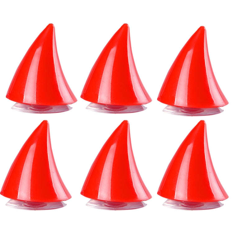 2pcs /Pair Motorcycle Helmet Devil Sucker Decoration, Style:, Wing (Red), Wing (Black), Small Hor...