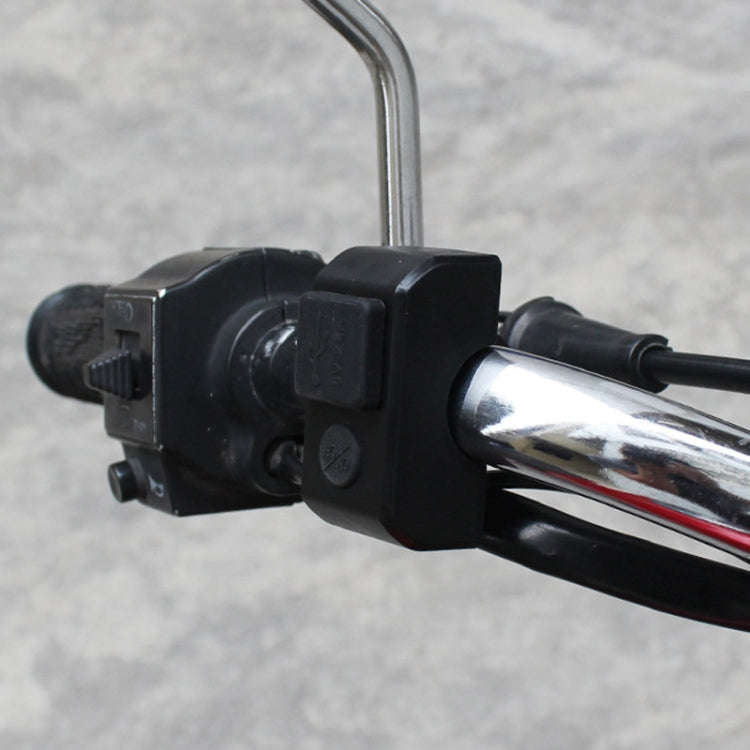 Motorcycle Dual USB Mobile Phone Charger 5V 3A Fast Charging, 5V 3A Black