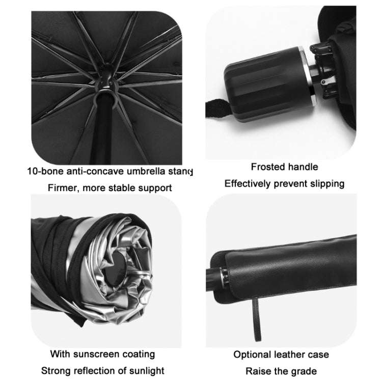 Car Windshield Telescopic Folding Thermal Insulation Parasol, Large, Large+2 PCS Side Sun Block, ...