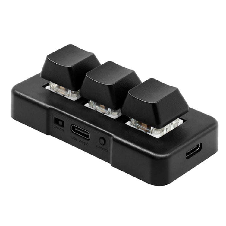 MK321 3 Keys Custom Keys Game Office PS Clip Macro Programming Keypad, Cable Length: 1.5m, White,...