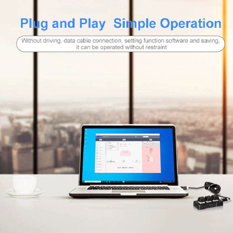 MK321 3 Keys Custom Keys Game Office PS Clip Macro Programming Keypad, Cable Length: 1.5m, White,...