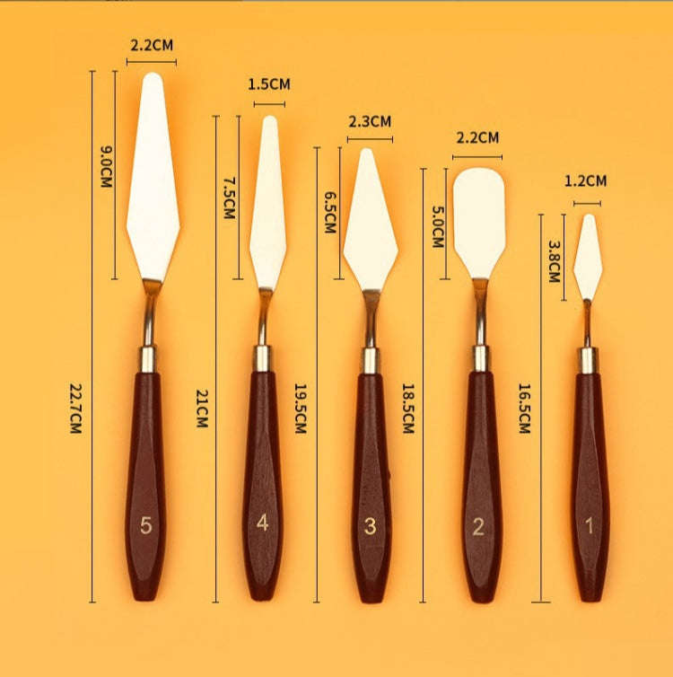 Acrylic Painting Gouache Paint Knife, 10 PCS Plastic Handle 1, 10 PCS Plastic Handle 2, 10 PCS Pl...