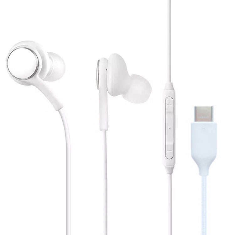 115 Type-C Digital Chip Wire-controlled Headphones, For Samsung  Note 10 (White)