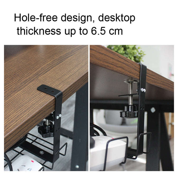 Under Desk Cable Management Tray Carbon Steel Cable Organizer Cable Storage Rack, 40.5 CM