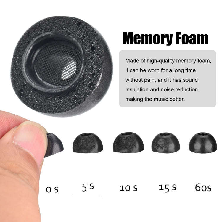 2 PCS Earbuds Memory Foam Ear Caps For TWS Airpods Pro,Size:, Large Black, Medium Black, Small Bl...