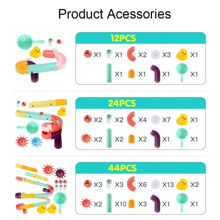 Children Bath Building Blocks Slide Water Toys, Spec:, 12-pieces, 24-pieces, 44-pieces