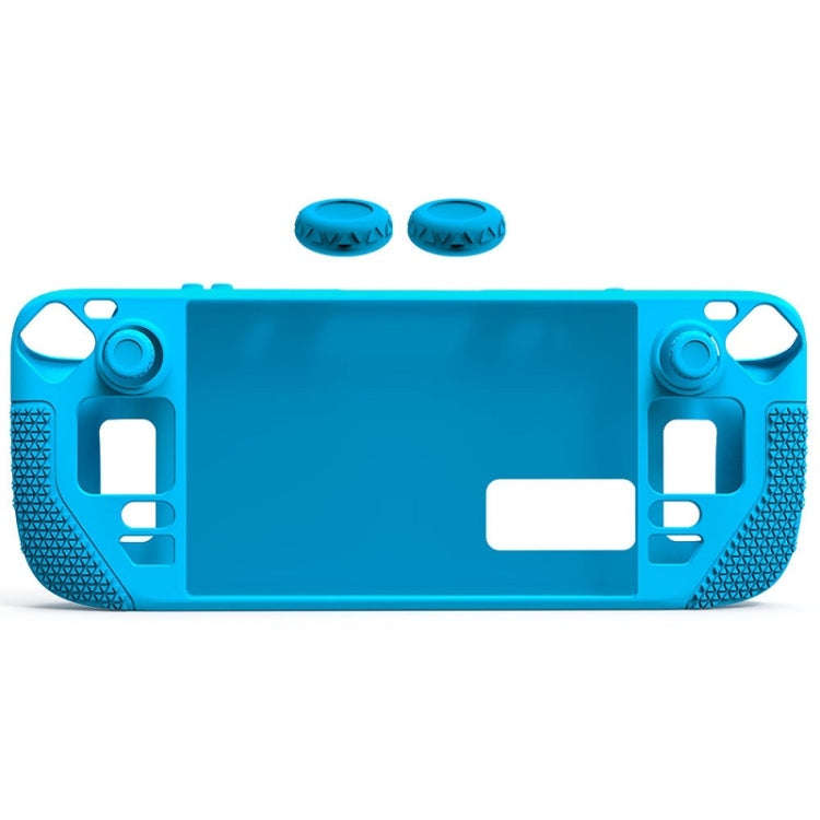 All-Inclusive Silicone Cover With Button Cap For Steam Deck, (Black), (Blue), (Red), (Pink)