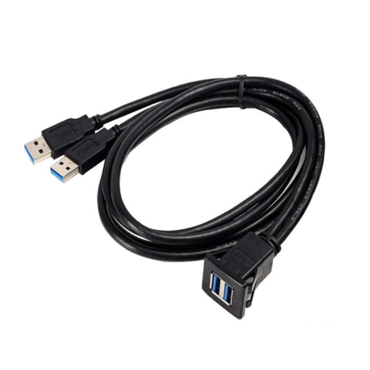 RF-56 Dual-port USB3.0 Waterproof Cable Car Dashboard Audio Extension Line, Cable Length: 1m, Das...
