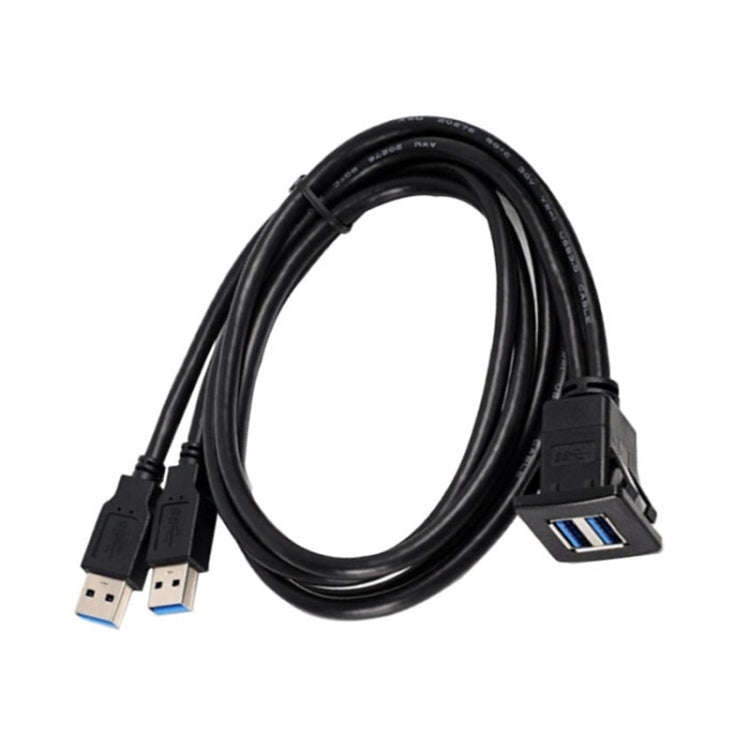 RF-56 Dual-port USB3.0 Waterproof Cable Car Dashboard Audio Extension Line, Cable Length: 1m, Das...