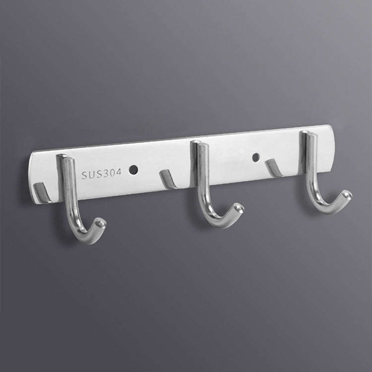 304 Stainless Steel No Punching Door Rear Coat Hook, 3 Hooks, 4 Hooks, 6 Hooks, 7 Hooks, 8 Hooks,...