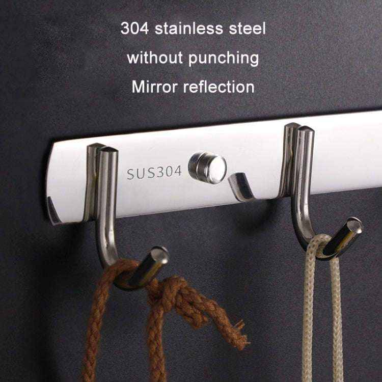 304 Stainless Steel No Punching Door Rear Coat Hook, 3 Hooks, 4 Hooks, 6 Hooks, 7 Hooks, 8 Hooks,...