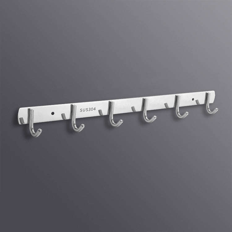 304 Stainless Steel No Punching Door Rear Coat Hook, 3 Hooks, 4 Hooks, 6 Hooks, 7 Hooks, 8 Hooks,...