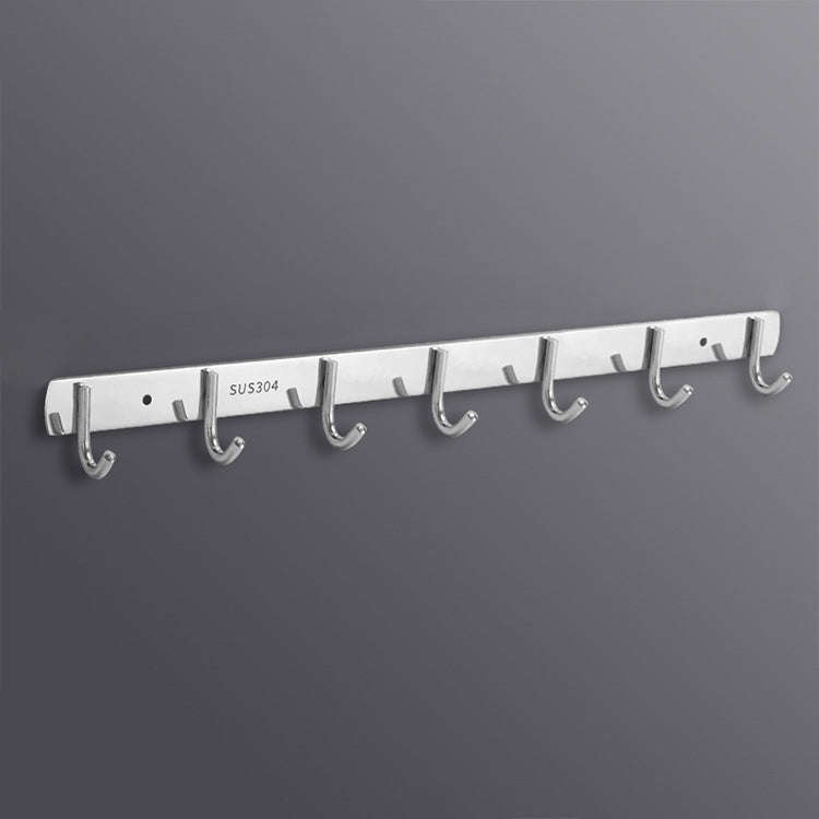 304 Stainless Steel No Punching Door Rear Coat Hook, 3 Hooks, 4 Hooks, 6 Hooks, 7 Hooks, 8 Hooks,...