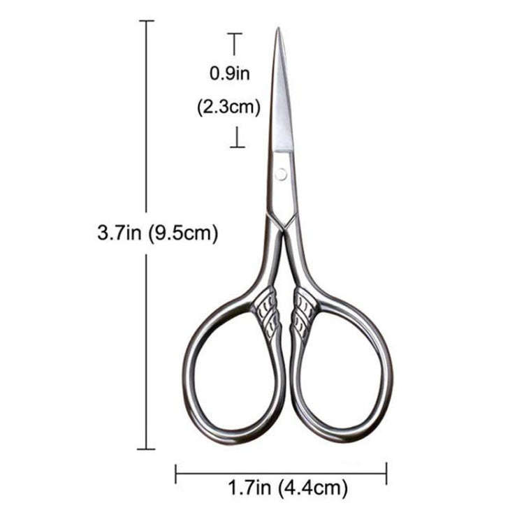 2 PCS Beard Scissors Cosmetic Small Scissors Makeup Small Tools, 2 PCS Pointed Head, 2 PCS Round ...