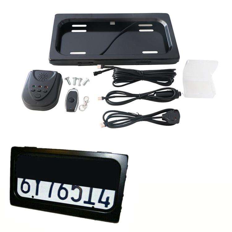 US Standard Rolling Shutter Car License Plate Frame License Plate Bracket, Single License Plate B...