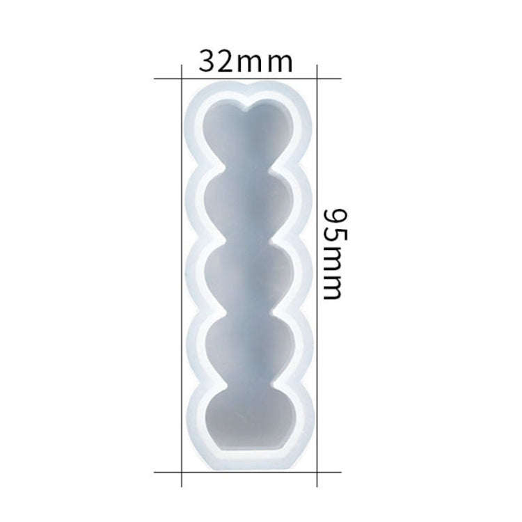 D2111-1 DIY Drop Mold Heart Candle Silicone Mold, D2111-1
