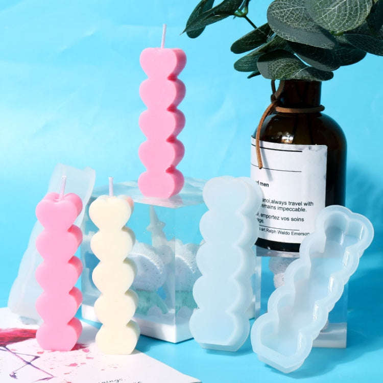 D2111-1 DIY Drop Mold Heart Candle Silicone Mold, D2111-1
