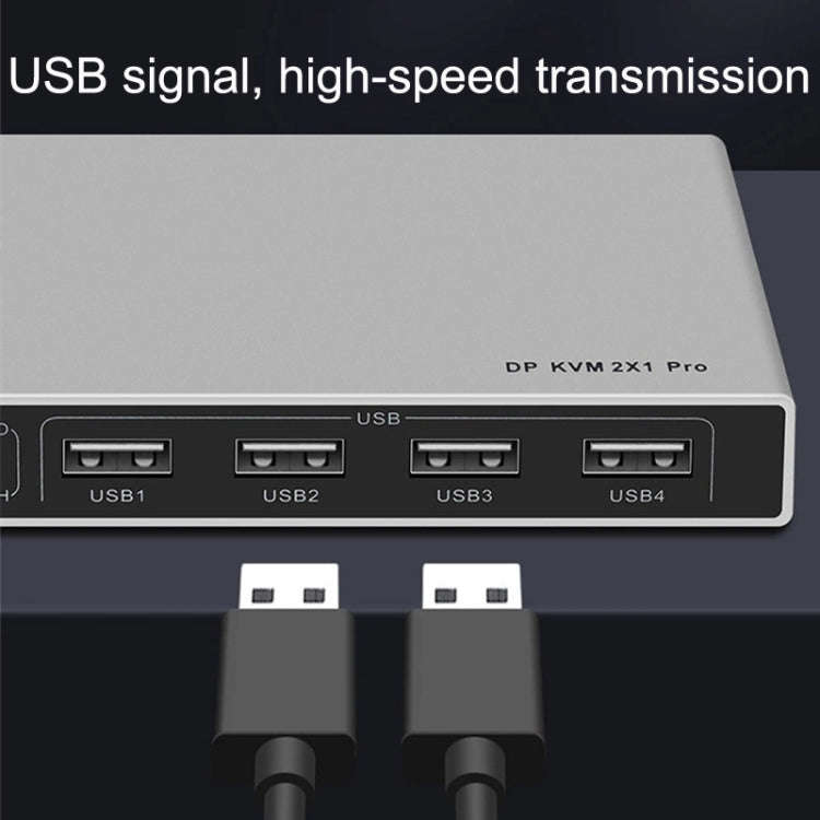 KYSW59 60HZ DP USB KVM Switch 2-in-1 Computer Sharing Device, KYSW59, 8K