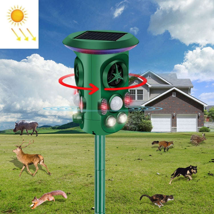 RC-543 Solar Energy 360 Degree Omnidirectional Ultrasonic Bird Repeller Animal Repeller, RC-543 D...