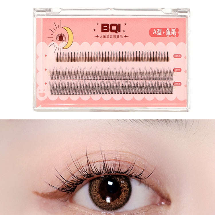 BQI B7229 Lightweight Natural Curling Three-dimensional Slim False Eyelashes, Style:, Type A+Fish...