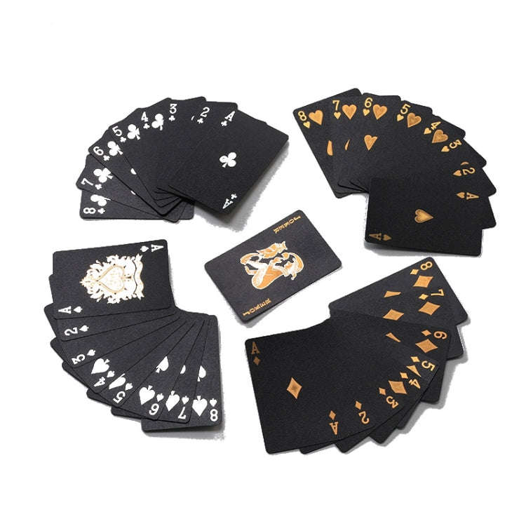 2 PCS Card Game Bronzing Waterproof Playing Cards, 2 PCS Bronzing Waterproof Poker