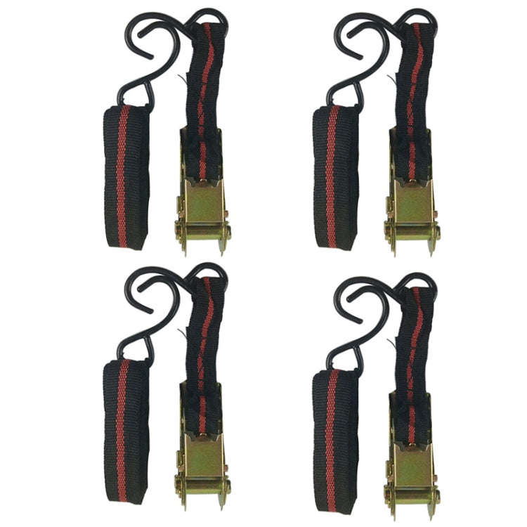 4PCS 15 Inch Tensioner Ratchet Strap Car Ratchet Thread Tensioner, Orange, Black