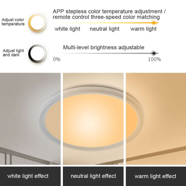 WiFi Bluetooth 2.4G Remote Control LED Ceiling Light, Voltage:, EU Standard 220V-240V, US Standar...