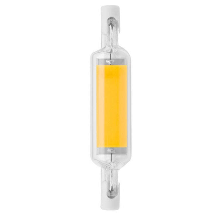 R7S LED COB Dimmer Glass Lamp Double-end Horizontal Plug-in Light, 78MM 10W, 118mm 20W