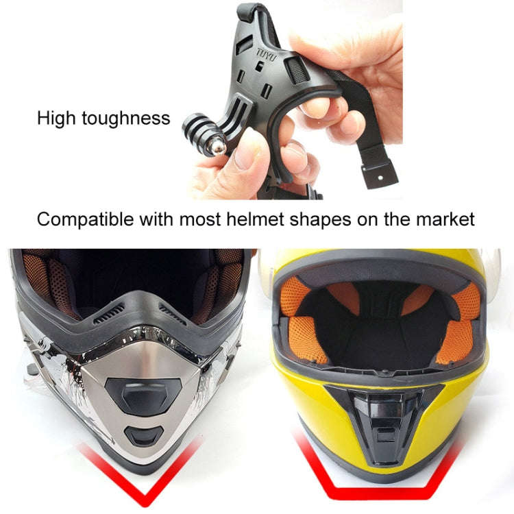 TUYU Motorcycle Helmet Chin Action Camera Mobile Phone Mounting Bracket, Black Bracket, Blue Brac...