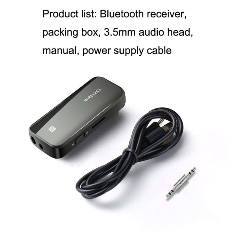 T40 2 In 1 Bluetooth 5.1 Receiver NFC Transmitter Car AUX Adapter, T40 2 In 1
