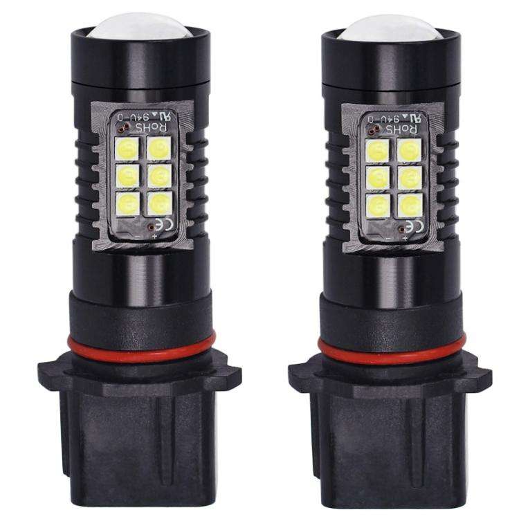 1pair Automotive High-Power LED White Light Fog Lamp, P13W