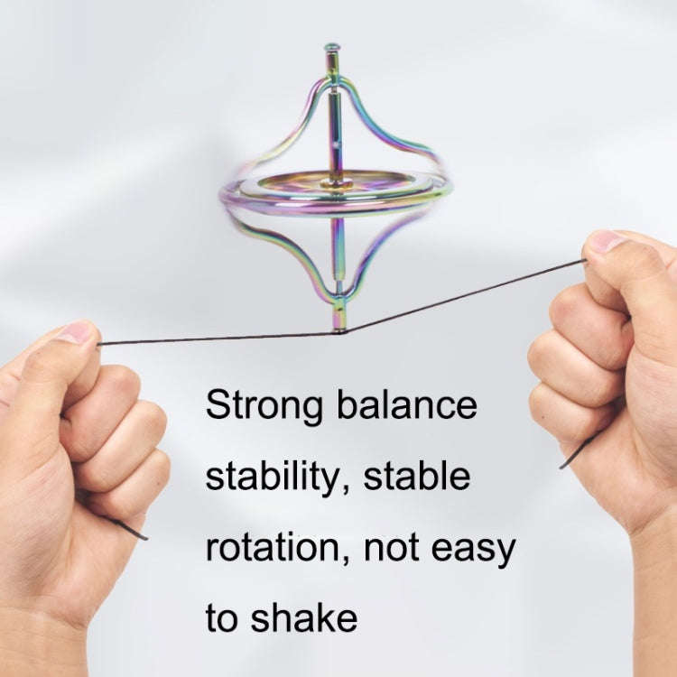 Fingertips Zinc Alloy Decompression Toy Metal Gyroscope, Gold, Colorful