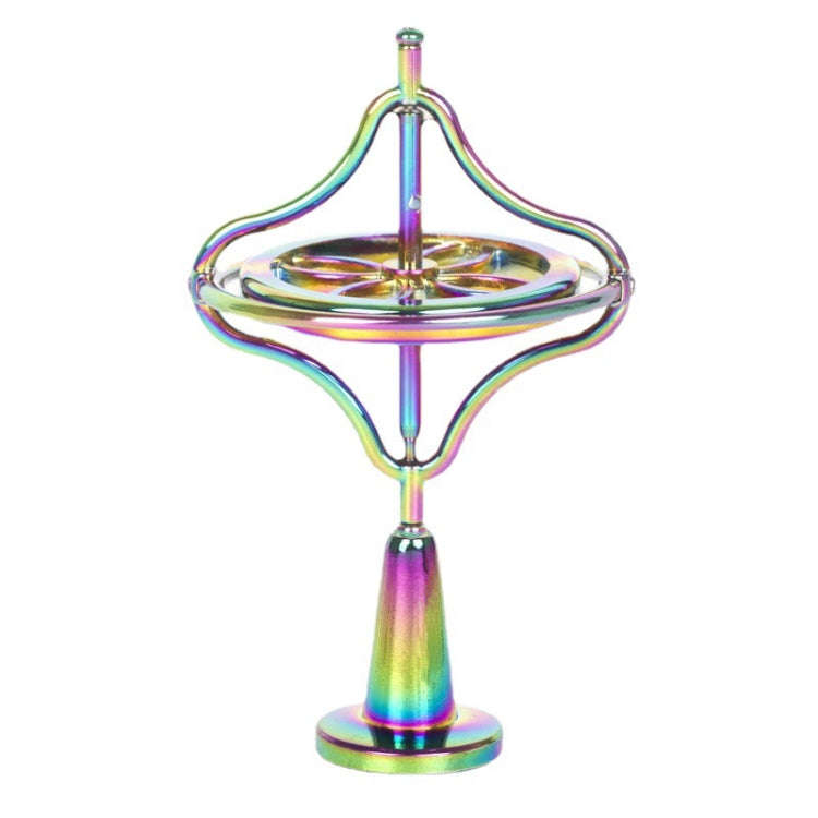Fingertips Zinc Alloy Decompression Toy Metal Gyroscope, Gold, Colorful
